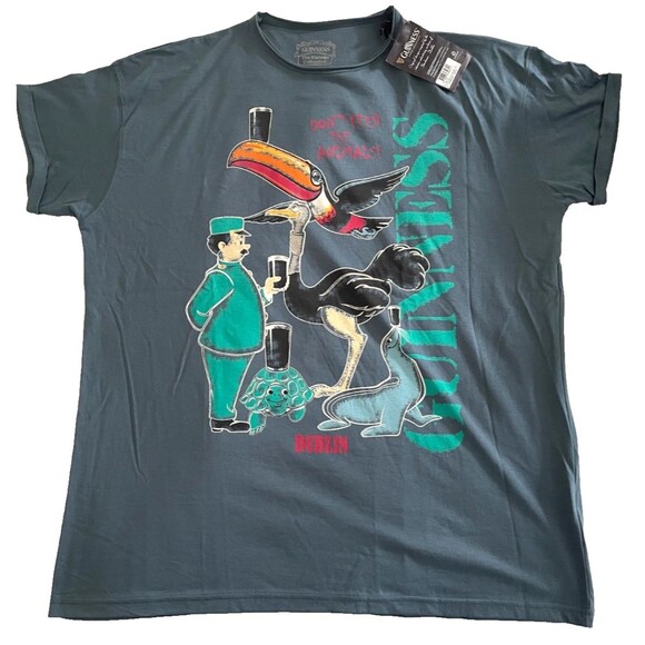 NWT Guinness T-Shirt Mens XL Vintage Collection Toucan Don't Feed The Animals - Picture 1 of 7